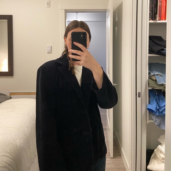 Black Corduroy Blazer - Picture 2 of 3